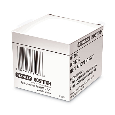 Bostitch 03200 XTreme Duty Replacement Punch Heads and Disc Set, 9/32 Diameter (BOS03203)