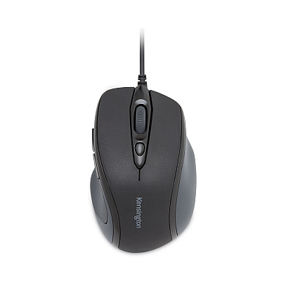 Kensington Pro Fit Wired Mid-Size Mouse, USB 2.0, Right Hand Use, Black (KMW72355)