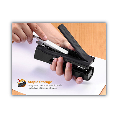 Bostitch Dynamo Stapler, 20-Sheet Capacity, Black (BOSB696BLK)