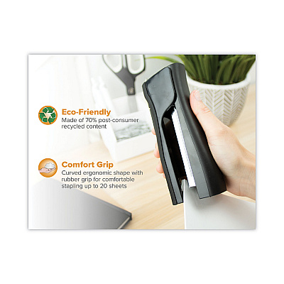 Bostitch Dynamo Stapler, 20-Sheet Capacity, Black (BOSB696BLK)