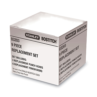 Bostitch 03200 XTreme Duty Replacement Punch Heads and Disc Set, 9/32 Diameter (BOS03203)