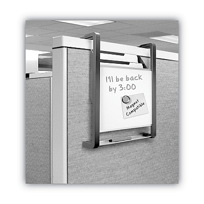Quartet Hanging File Pocket with Dry Erase Board, 3 Sections, Letter Size, 15" x 4", x 20", Black (QRTOFD)