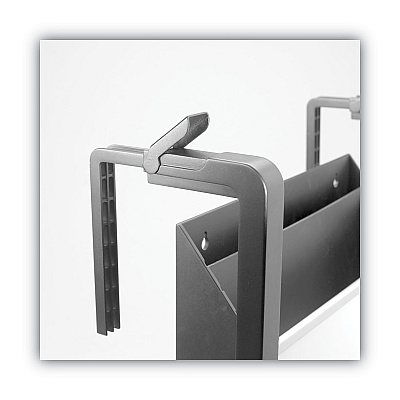 Quartet Hanging File Pocket with Dry Erase Board, 3 Sections, Letter Size, 15" x 4", x 20", Black (QRTOFD)