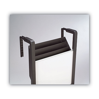 Quartet Hanging File Pocket with Dry Erase Board, 3 Sections, Letter Size, 15" x 4", x 20", Black (QRTOFD)