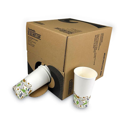 Boardwalk Convenience Pack Paper Hot Cups, 20 oz, Deerfield Print, 9 Cups/Sleeve, 15 Sleeves/Carton (BWKDEER20HCUPOP)