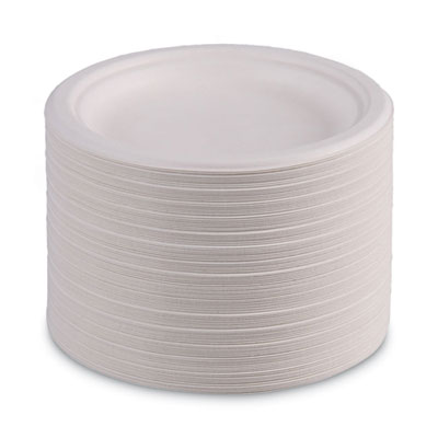 Boardwalk Bagasse Dinnerware, Plate, 6" dia, White, 1,000/Carton (BWKPLATEWF6)