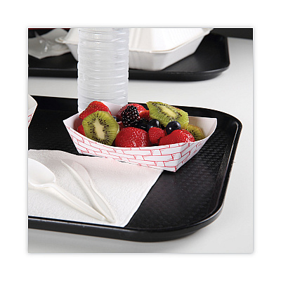 Boardwalk Paper Food Baskets, 2 lb Capacity, Red/White, 1,000/Carton (BWK30LAG200)