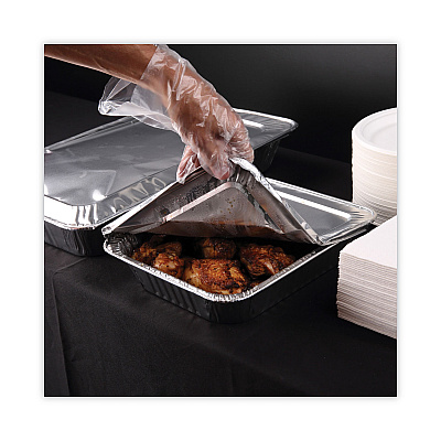 Boardwalk Aluminum Steam Table Pans, Half-Size Deep, 400 Gauge, 2.56" Deep, 10.38 x 12.75, 100/Carton (BWKSTEAMHFDP)