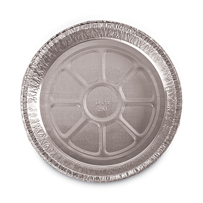 Boardwalk Round Aluminum To-Go Containers, 300 Gauge, 48 oz, 9" Diameter x 1.66"h, Silver, 500/Carton (BWKROUND9)