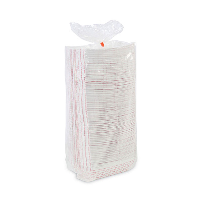 Boardwalk Paper Food Baskets, 3 lb Capacity, Red/White, 500/Carton (BWK30LAG300)