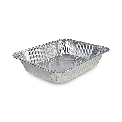 Boardwalk Aluminum Steam Table Pans, Half-Size Deep, 400 Gauge, 2.56" Deep, 10.38 x 12.75, 100/Carton (BWKSTEAMHFDP)