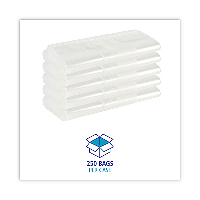 Boardwalk Reclosable Food Storage Bags, Gallon, 10.5" x 11", Clear, 250/Box (BWK1GALBAG)
