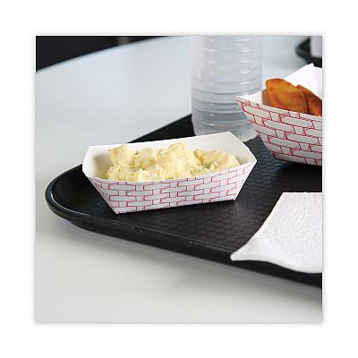 Boardwalk Paper Food Baskets, 0.5 lb Capacity, Red/White, 1,000/Carton (BWK30LAG050)