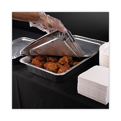 Boardwalk Aluminum Steam Table Pans, Full-Size Deep, 620 Gauge, 3.19" Deep, 12.81 x 20.75, 50/Carton (BWKSTEAMFLDP)