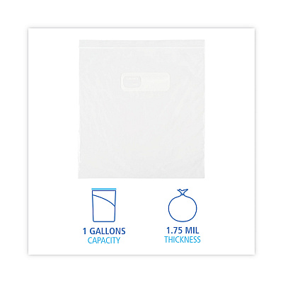 Boardwalk Reclosable Food Storage Bags, Gallon, 10.5" x 11", Clear, 250/Box (BWK1GALBAG)