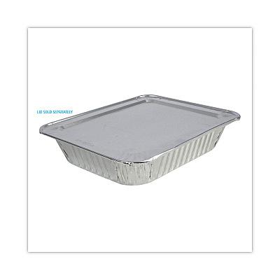 Boardwalk Aluminum Steam Table Pans, Half-Size Deep, 400 Gauge, 2.56" Deep, 10.38 x 12.75, 100/Carton (BWKSTEAMHFDP)