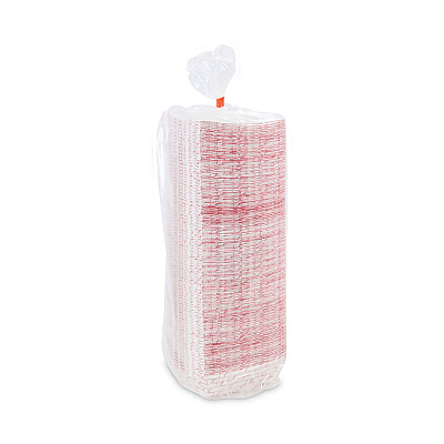 Boardwalk Paper Food Baskets, 1 lb Capacity, Red/White, 1,000/Carton (BWK30LAG100)