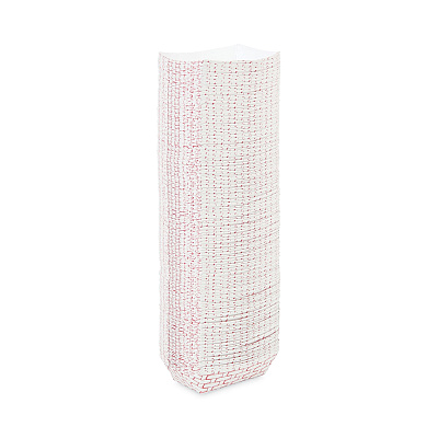 Boardwalk Paper Food Baskets, 0.25 lb Capacity, 2.69 x 4 x 1.05, Red/White, 1,000/Carton (BWK30LAG025)