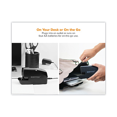 Bostitch MDS20 Portable Electric Stapler, 20-Sheet Capacity, Black (BOSMDS20BLK)
