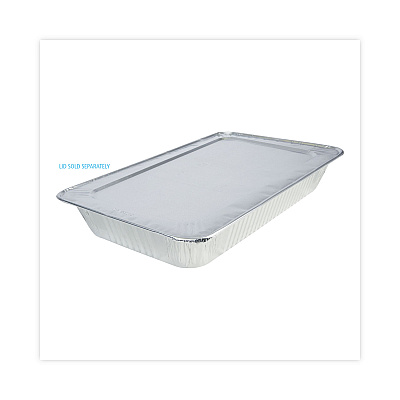 Boardwalk Aluminum Steam Table Pans, Full-Size Deep, 620 Gauge, 3.19" Deep, 12.81 x 20.75, 50/Carton (BWKSTEAMFLDP)