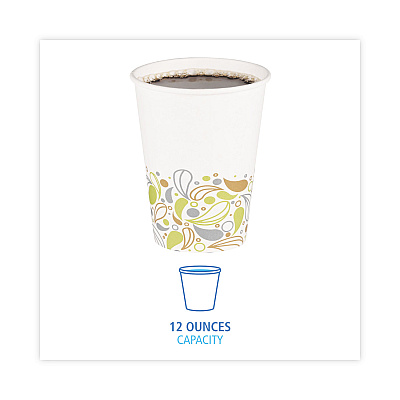 Boardwalk Deerfield Printed Paper Hot Cups, 12 oz, 50 Cups/Sleeve, 20 Sleeves/Carton (BWKDEER12HCUP)
