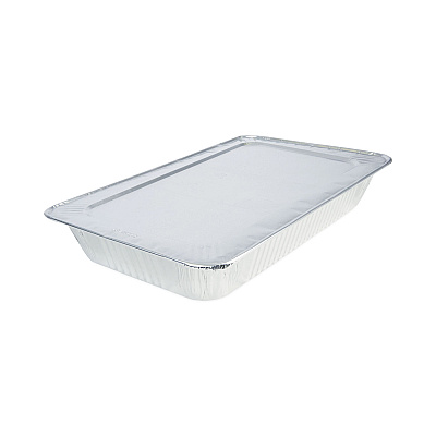 Boardwalk Aluminum Steam Table Pans, Full-Size Deep, 620 Gauge, 3.19" Deep, 12.81 x 20.75, 50/Carton (BWKSTEAMFLDP)