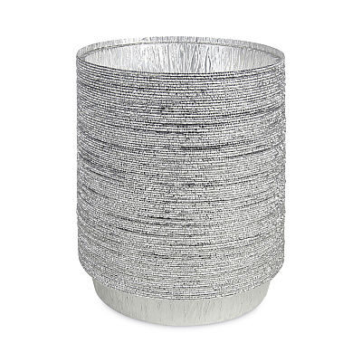 Boardwalk Round Aluminum To-Go Containers, 300 Gauge, 48 oz, 9" Diameter x 1.66"h, Silver, 500/Carton (BWKROUND9)