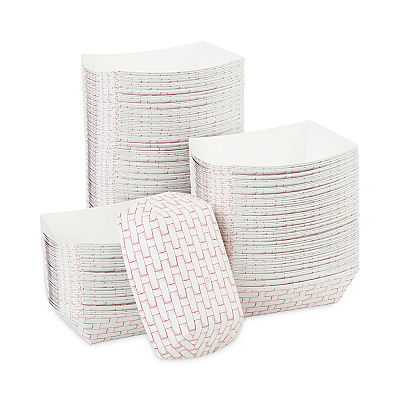 Boardwalk Paper Food Baskets, 0.5 lb Capacity, Red/White, 1,000/Carton (BWK30LAG050)