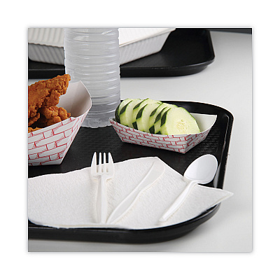 Boardwalk Paper Food Baskets, 0.25 lb Capacity, 2.69 x 4 x 1.05, Red/White, 1,000/Carton (BWK30LAG025)