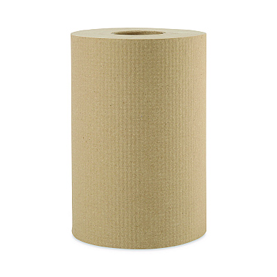 Boardwalk Hardwound Paper Towels, 1-Ply, 8" x 350 ft, Natural, 12 Rolls/Carton (BWK6252)