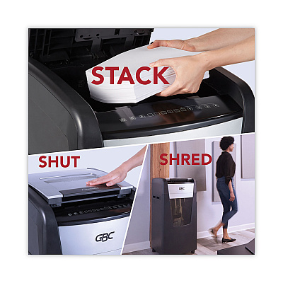 GBC AutoFeed+ 750M Micro-Cut Large Office Shredder, 750 Auto/15 Manual Sheet Capacity (GBCWSM1757613)