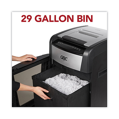 GBC AutoFeed+ 600X Super Cross-Cut Office Shredder, 600 Auto/15 Manual Sheet Capacity (GBCWSM1757510)
