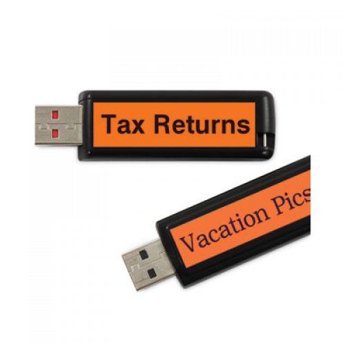 Brother TX Tape Cartridge for PT-8000, PT-PC, PT-30/35, 0.94" x 50 ft, Black on Fluorescent Orange (TXB511)