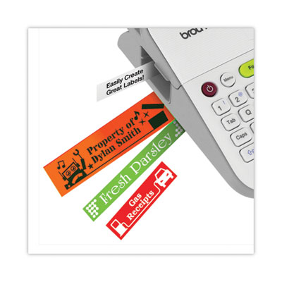 Brother TX Tape Cartridge for PT-8000, PT-PC, PT-30/35, 0.94" x 50 ft, Black on Fluorescent Orange (BRTTXB511)