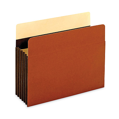 Universal Redrope Expanding File Pockets, 7" Expansion, Letter Size, Brown, 5/Box (UNV17562)