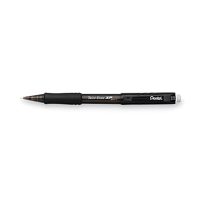 Pentel Twist-Erase EXPRESS Mechanical Pencil, 0.5 mm, HB (#2), Black Lead, Black Barrel, Dozen (PENQE415A)