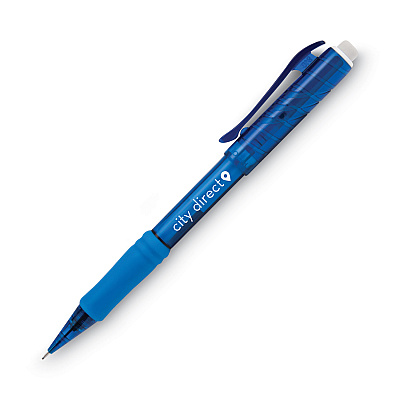 Pentel Twist-Erase EXPRESS Mechanical Pencil, 0.7 mm, HB (#2), Black Lead, Blue Barrel, Dozen (PENQE417C)