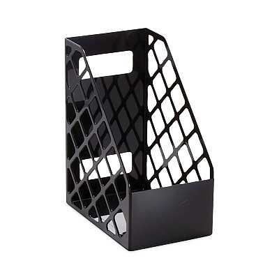 Universal Recycled Plastic Large Magazine File, 6.25 x 9.5 x 11.88, Black (UNV08119)