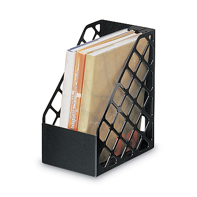 Universal Recycled Plastic Large Magazine File, 6.25 x 9.5 x 11.88, Black (UNV08119)