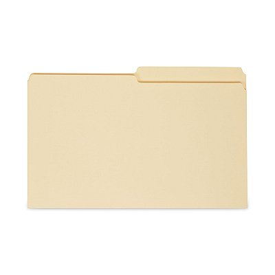 Universal Top Tab File Folders, 1/2-Cut Tabs: Assorted, Legal Size, 0.75" Expansion, Manila, 100/Box (UNV15112)