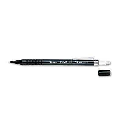 Pentel Sharplet-2 Mechanical Pencil, 0.5 mm, HB (#2), Black Lead, Black Barrel (PENA125A)