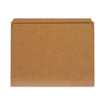 Universal Reinforced Kraft Top Tab File Folders, Straight Tabs, Letter Size, 0.75" Expansion, Brown, 100/Box (UNV16130)