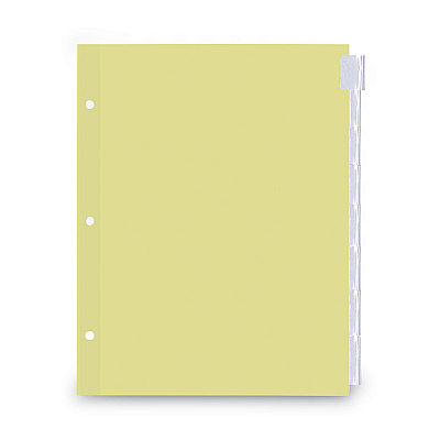Universal Insertable Tab Index, 8-Tab, 11 x 8.5, Buff, Clear Tabs, 6 Sets (UNV21873)