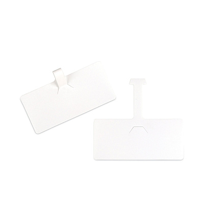 C-Line Wire Rack Shelf Tag, Side Load, 3.5 x 1.5, White, 10/Pack (CLI87411)