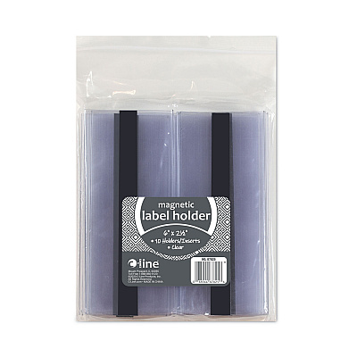 C-Line Clear Magnetic Label Holders, Side Load, 6 x 2.5, 10/Pack (CLI87825)