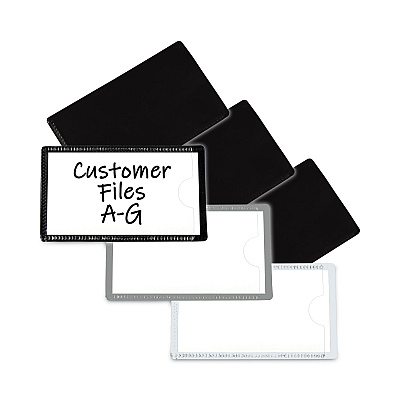 C-Line Slap-Stick Magnetic Label Holders, Side Load, 4.25 x 2.5, White, 10/Pack (CLI87707)