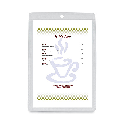 C-Line Clear Vinyl Shop Ticket Holders, Both Sides Clear, 25 Sheets, 5 x 8, 50/Box (CLI80058)