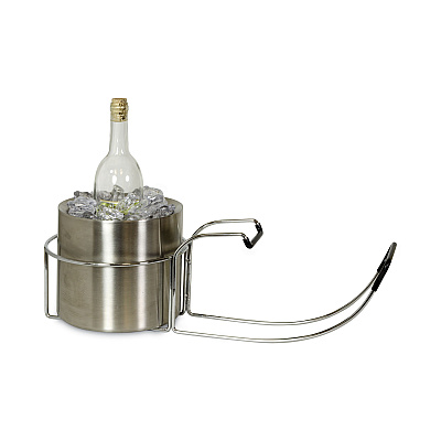 C-Line Wine By Your Side, Steel Frame/Red Wine Adapter/Ice Bucket, 161.06 cu in, Stainless Steel (CLI20014)