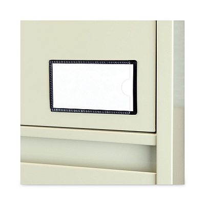 C-Line Slap-Stick Magnetic Label Holders, Side Load, 4.25 x 2.5, Black, 10/Pack (CLI87700)