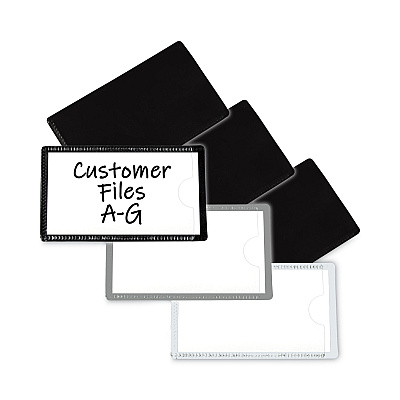 C-Line Slap-Stick Magnetic Label Holders, Side Load, 4.25 x 2.5, Gray, 10/Pack (CLI87701)